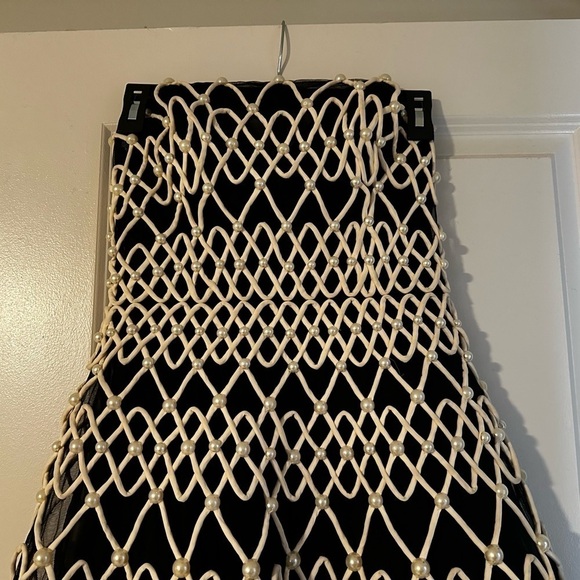 New Carolina Herrera Chalet Beaded & Embroidered Tulle Strapless Cocktail Dress - Picture 9 of 16